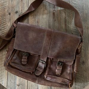Roots Tribe Leather Vintage Satchel - School bag or briefcase